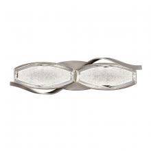  S8719-703R - Bijoux 19in 120/277V LED Bath Vanity & Wall Light in Brushed Nickel with Radiance Crystal Dust